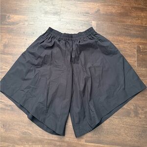 COS Black Wide-Leg Shorts